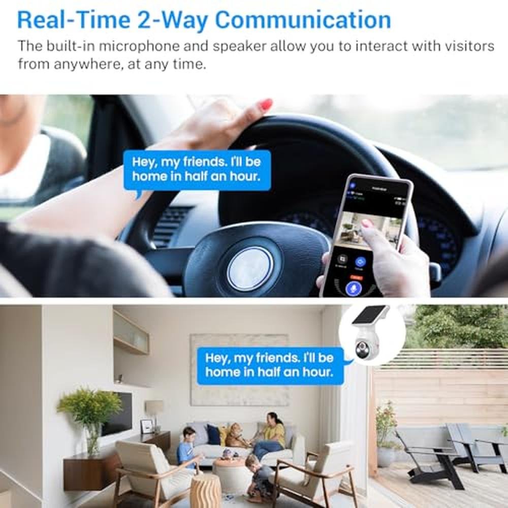 WiFi 1080p Security Camera: Wireless with Solar Panel – In Use