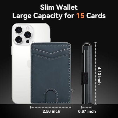 furid Smart Wallet For Men Slim Minimalist: Metal Pop Up – Close-up Detail