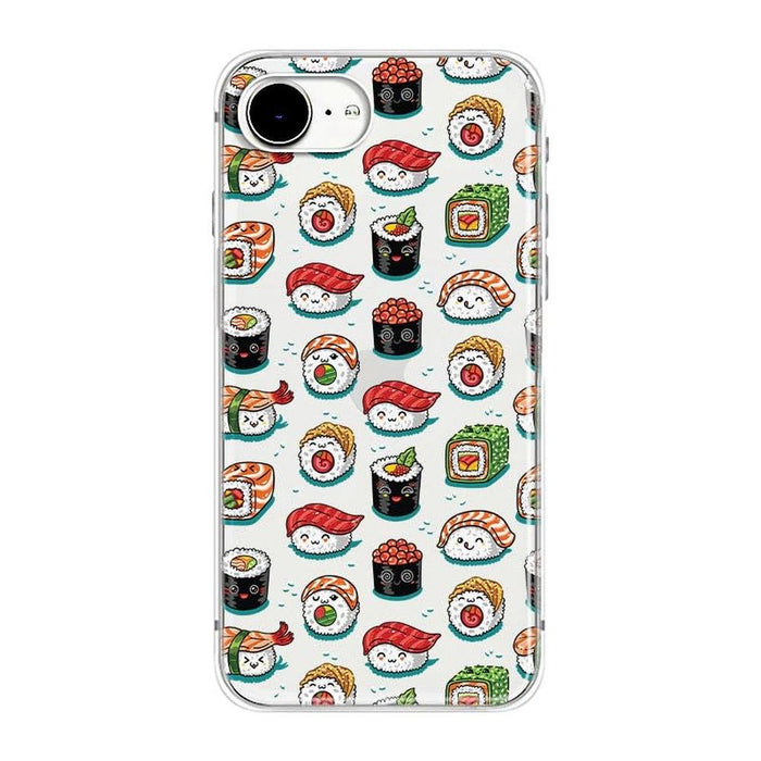 Sushi Case: Blingy iPhone 16e Transparent Soft TPU – Front View