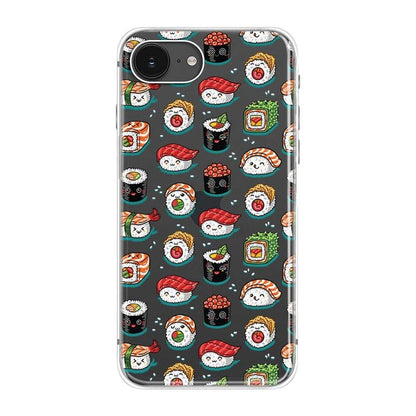 Sushi Case: Blingy iPhone 16e Transparent Soft TPU – Side View