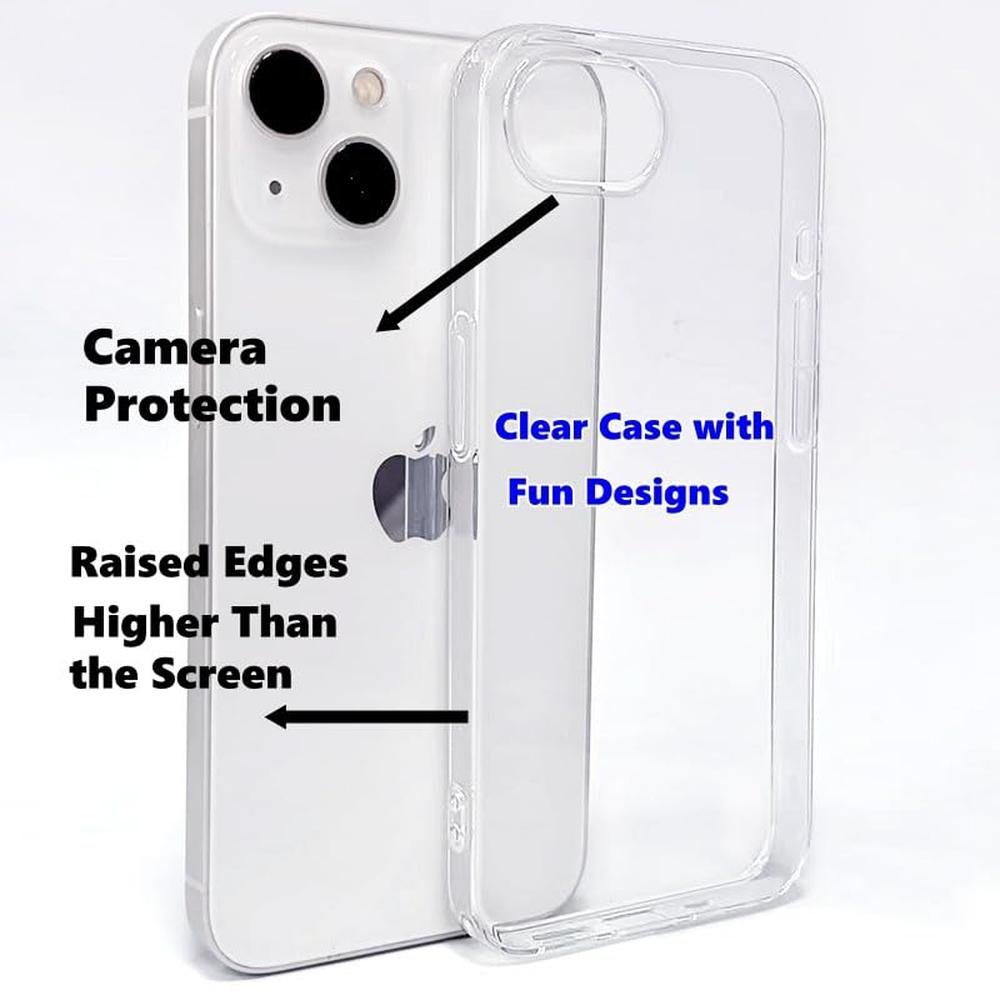 Case Macaron: Blingy iPhone 16e Transparent Soft TPU – Close-up Detail