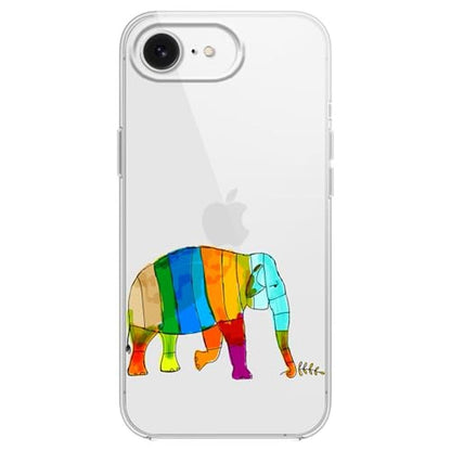 Colorful Phone Case: Blingy iPhone 16e Transparent Soft TPU – Front View