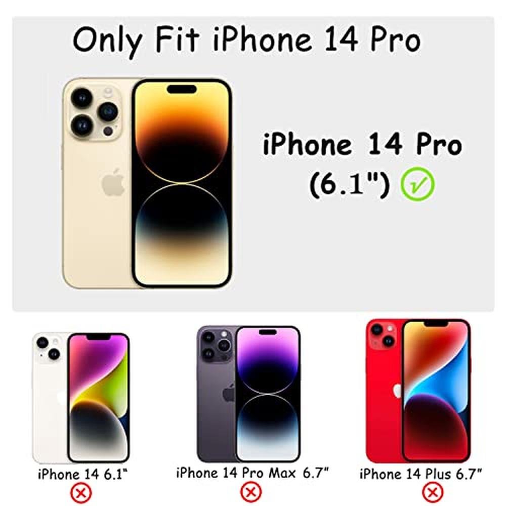 Case iPhone 14 Pro: MINSCOSE Cherry Print Phone Case – Side View