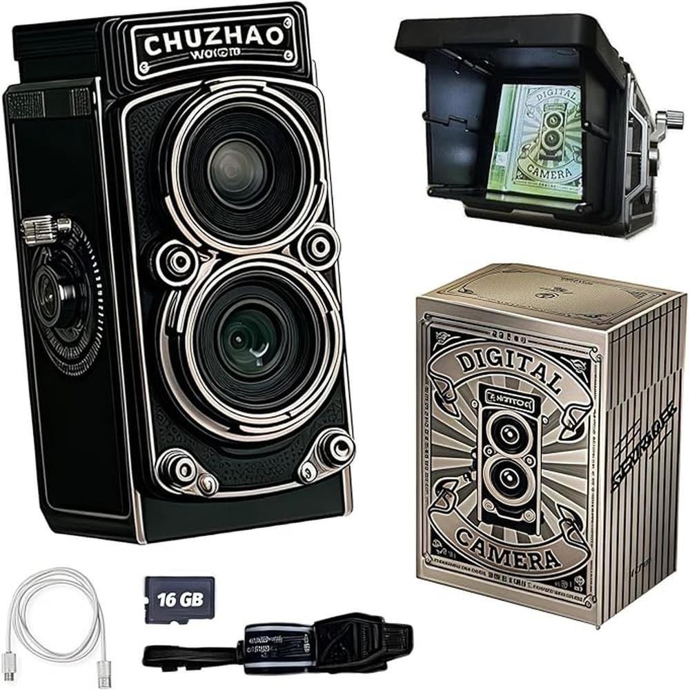Camera Digital: Digital Retro Mini 12MP Autofocus 1080P FHD – Front View