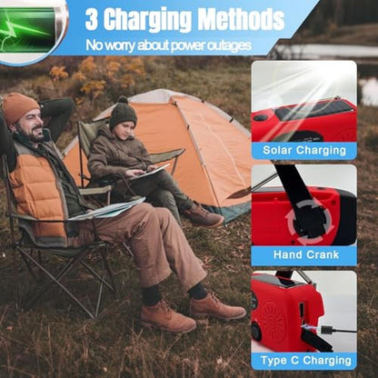 Emergency Radio: NOAA Weather Alert Radio with 2000mAh – Close-up Detail