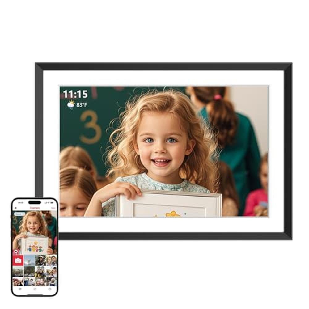 Digital Frame: Frameo 10-Inch 1280x800 HD IPS Touch Screen – Front View