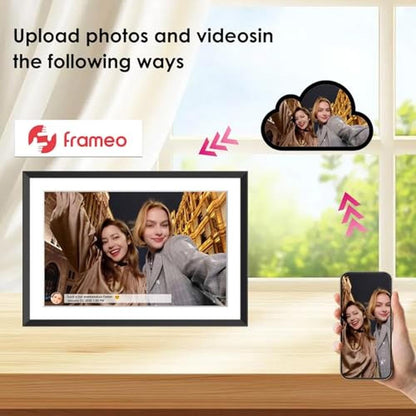 Digital Frame: Frameo 10-Inch 1280x800 HD IPS Touch Screen – Side View