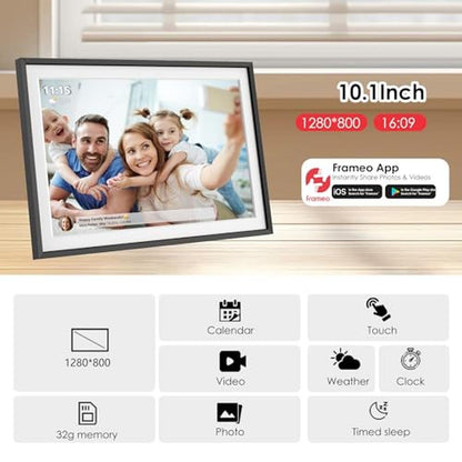 Digital Frame: Frameo 10-Inch 1280x800 HD IPS Touch Screen – In Use