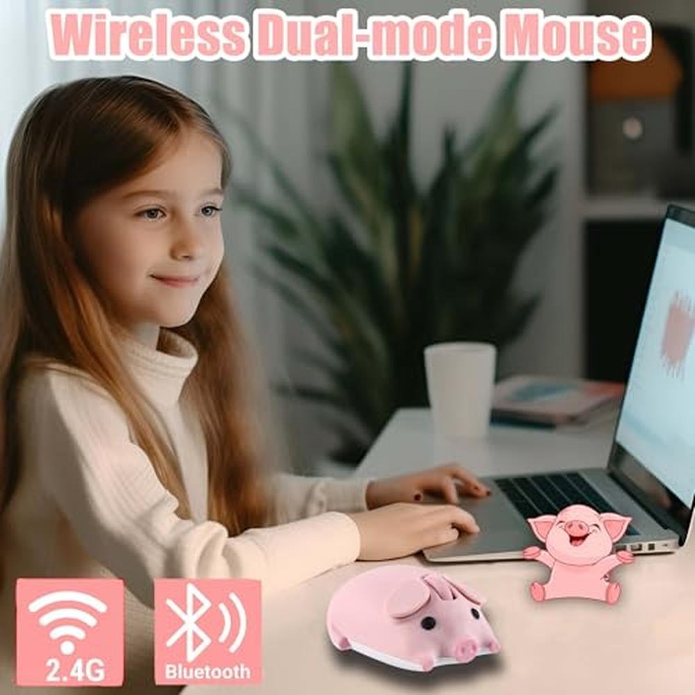 High-End Wireless Cute Pig-Shaped Mouse – Side View