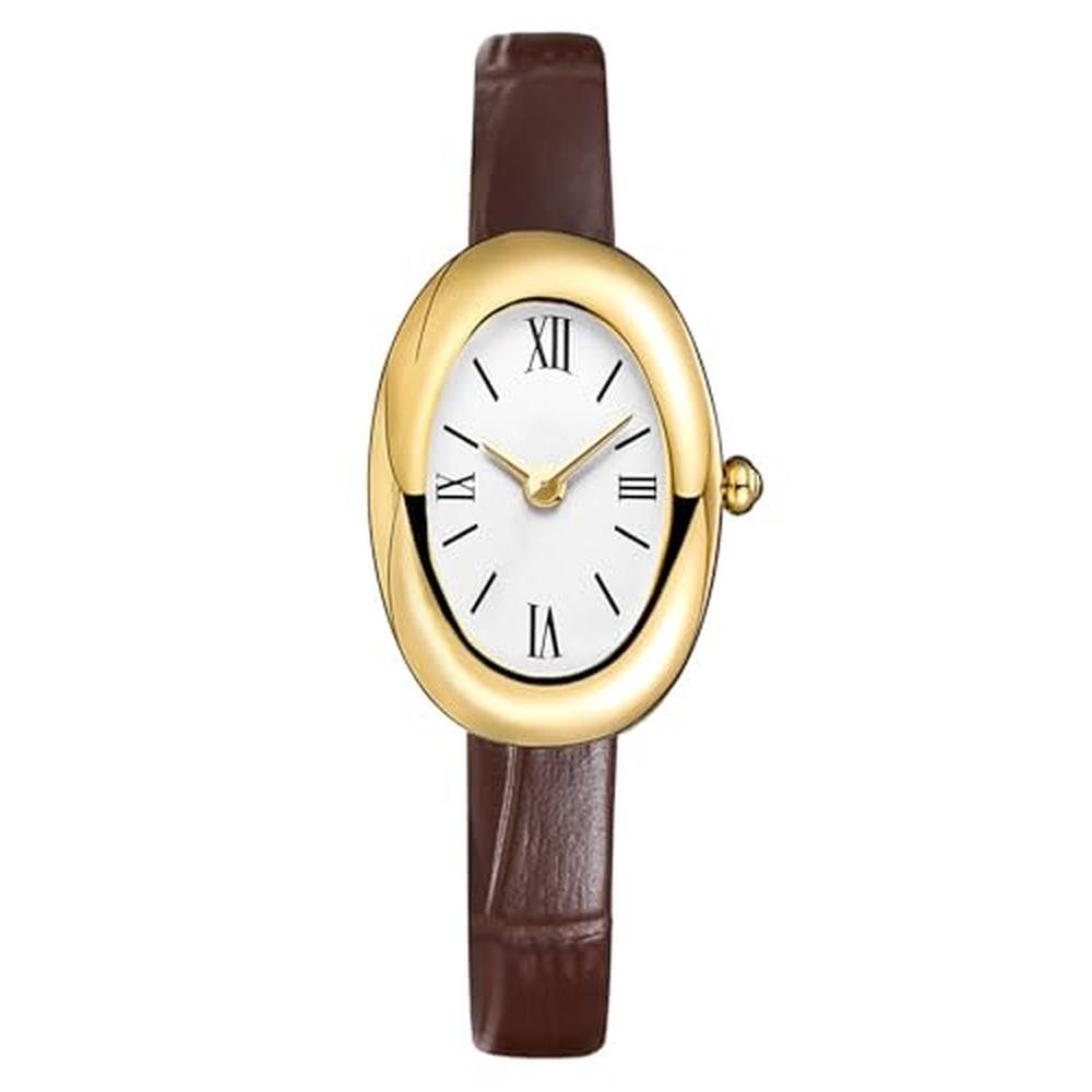 Elevate Your Style with the MASTOP 24mm Oval Dial Bangle – Front View