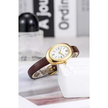 Elevate Your Style with the MASTOP 24mm Oval Dial Bangle – Side View