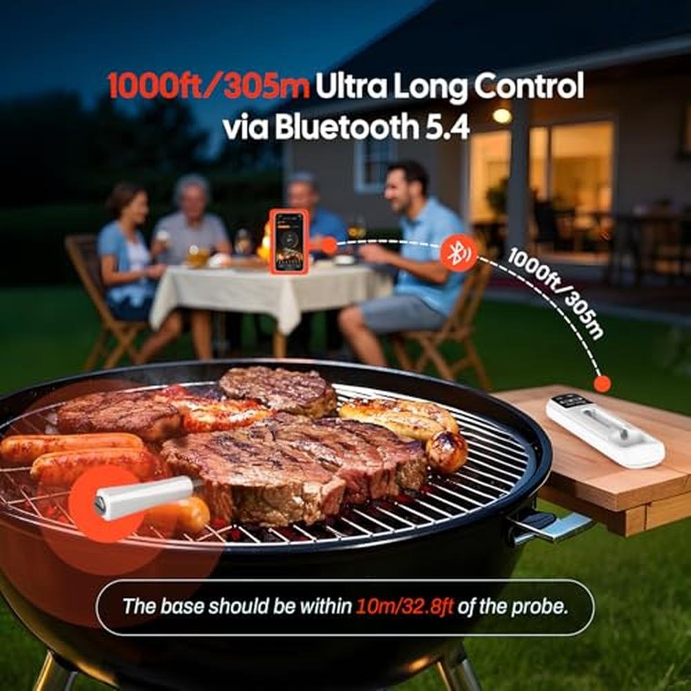 Inkbird Meat Thermometer: Inkbird Mini Wireless Bluetooth – Side View