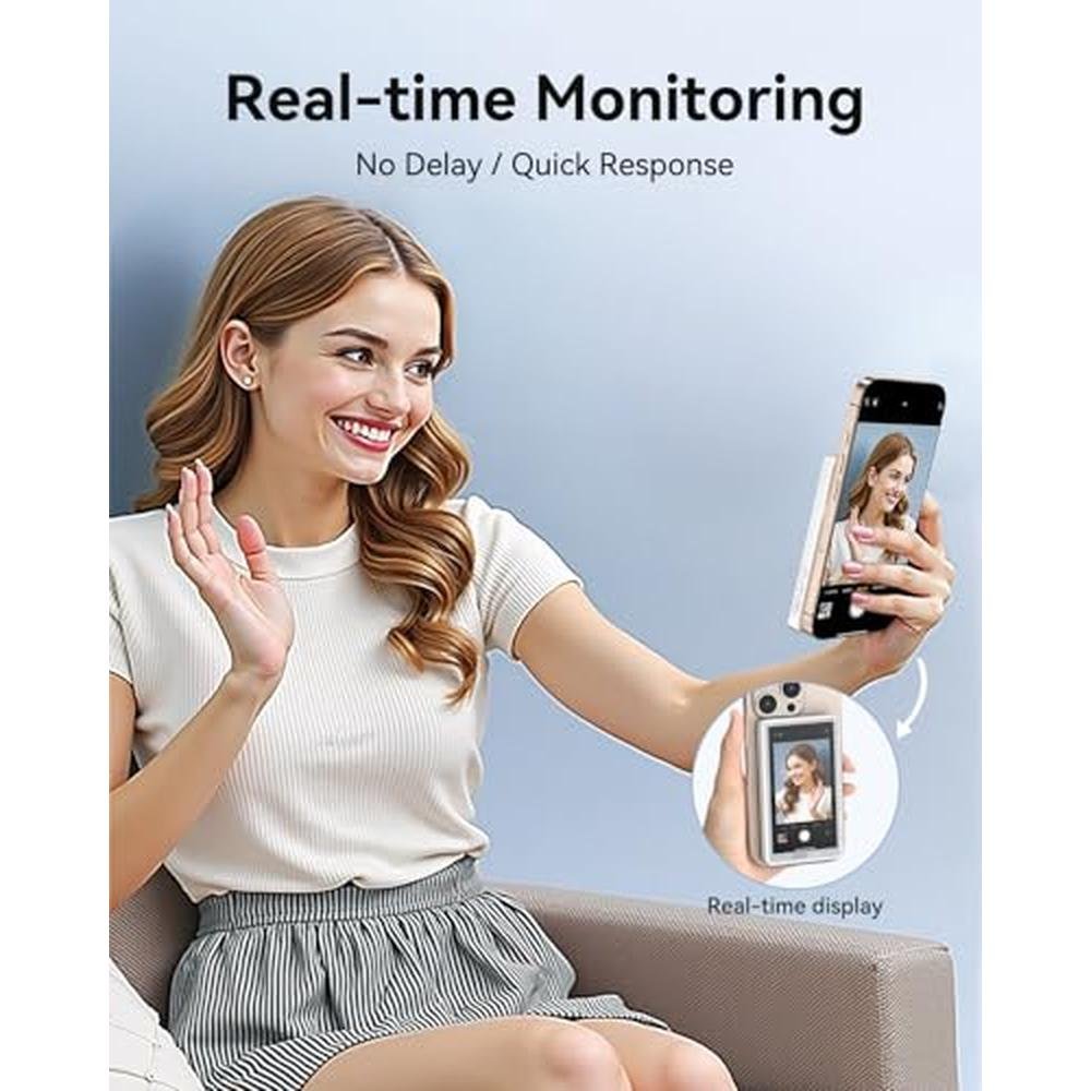 Vlog Selfie: ESSGAER Magnetic Phone Monitor Screen – Side View