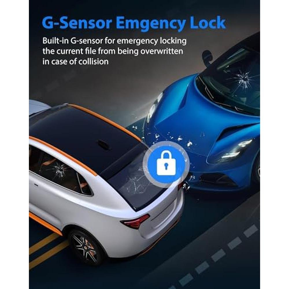 Dash Cam Front and Inside: Premium 64G Card Traffic – In Use