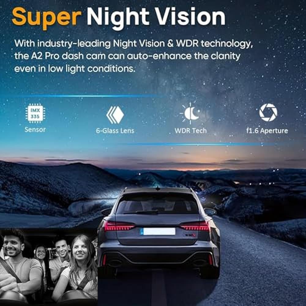 Dash Cam Front and Inside: Premium 64G Card Traffic – Packaging