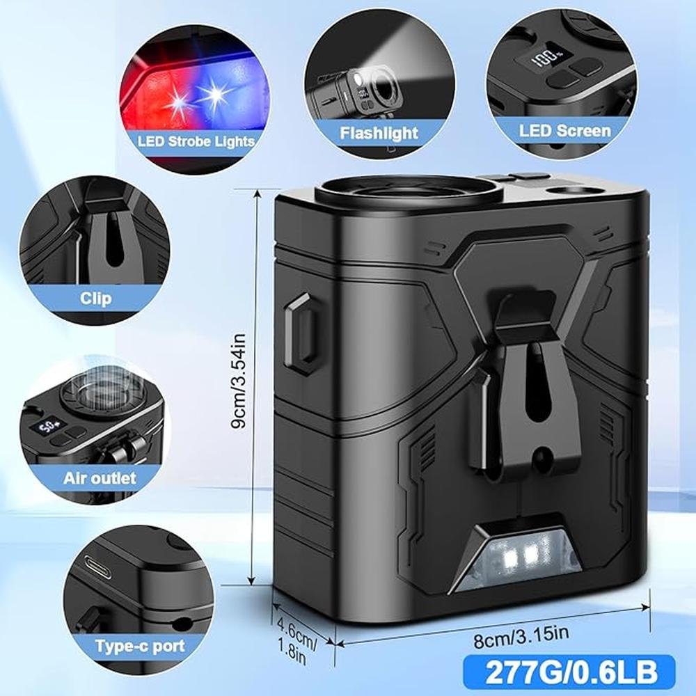 Portable Fan 20000mAh: Rechargeable Waist Fan with 5 Speeds – Packaging