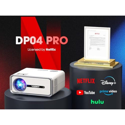 Projector Netflix: VIZONY Native 1080P Smart Projector with – Close-up Detail