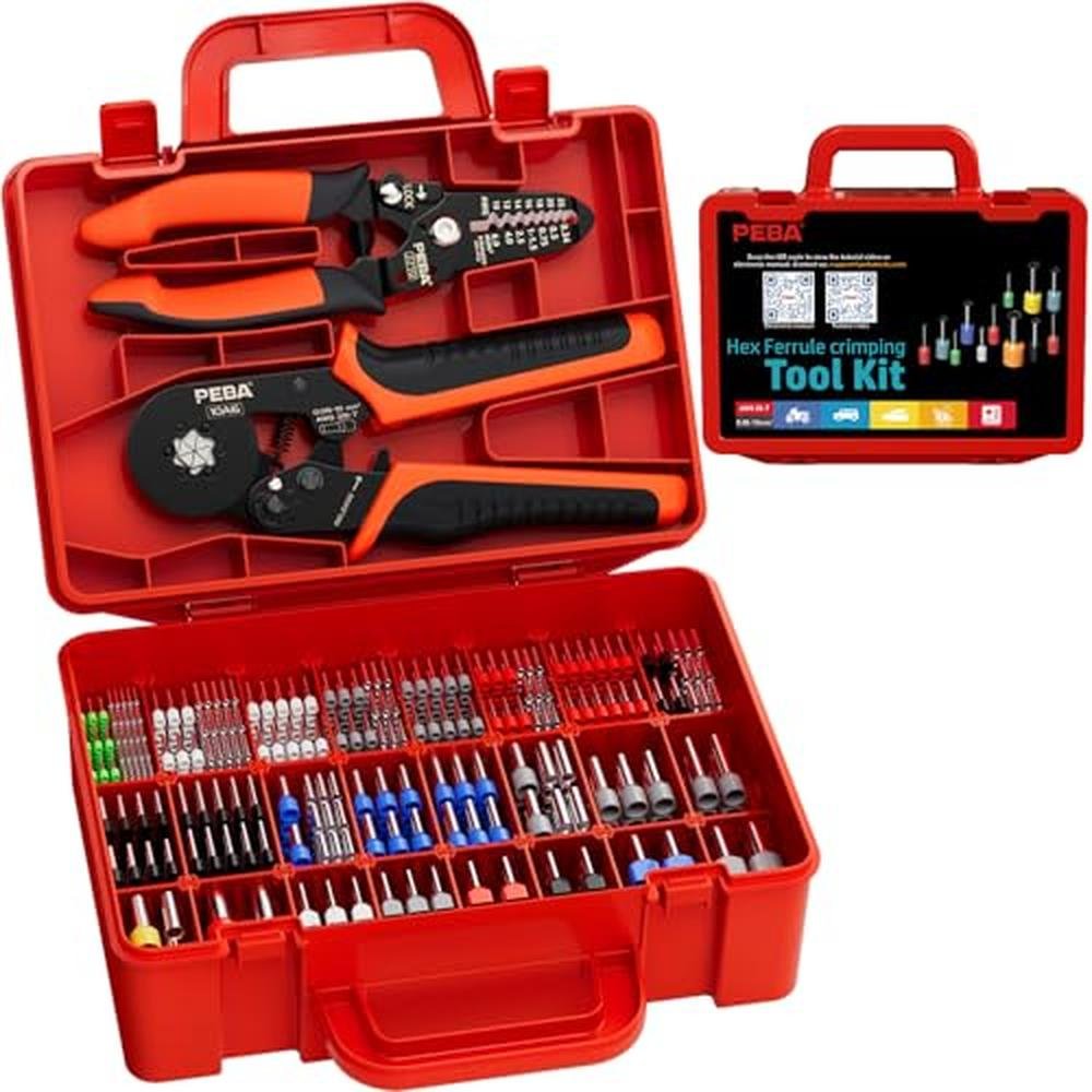 Crimping Tool: PEBA Ferrule Crimping Tool Kit with 33 Types – Front View