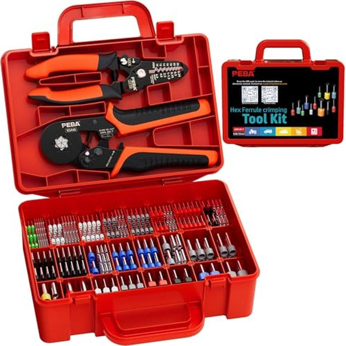 Crimping Tool: PEBA Ferrule Crimping Tool Kit with 33 Types – Front View