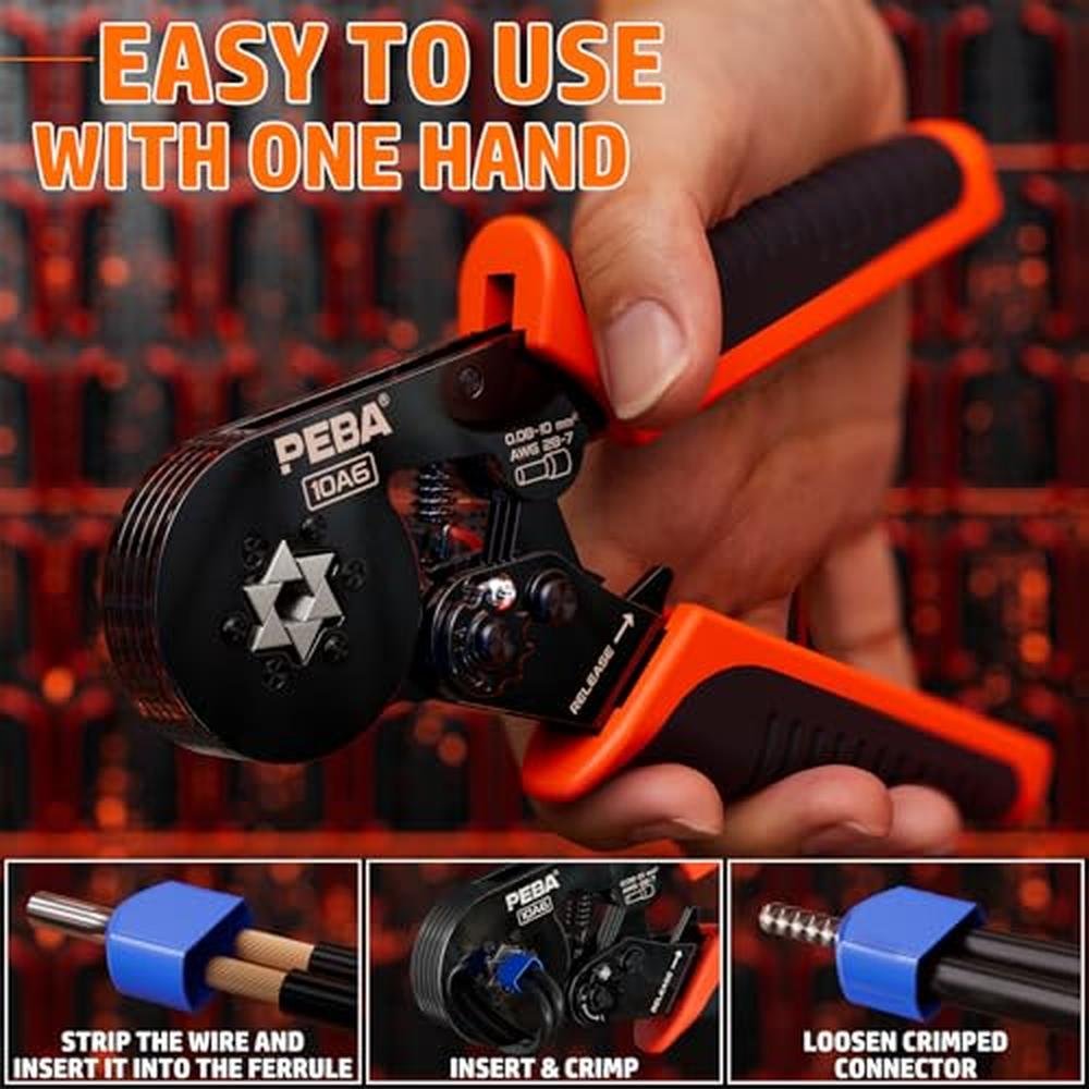 Crimping Tool: PEBA Ferrule Crimping Tool Kit with 33 Types – Side View