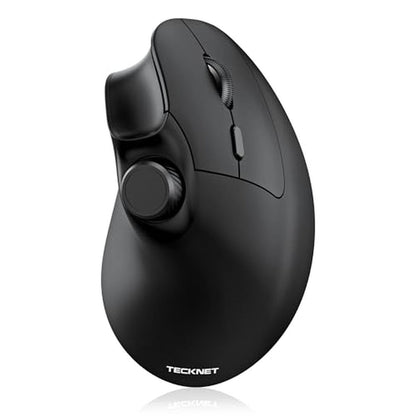 TECKNET Ergonomic Mouse: Rechargeable Wireless Bluetooth – Front View