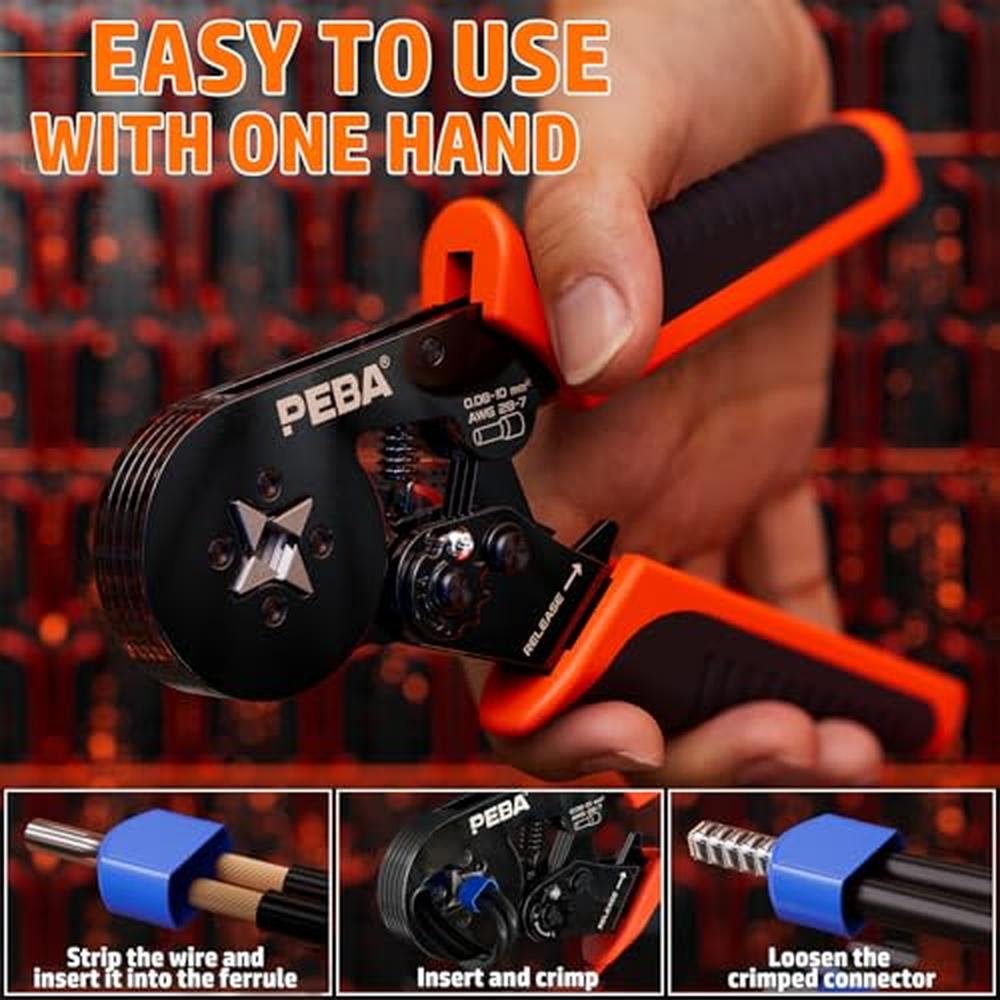 Crimping Tool: PEBA Ferrule Crimping Tool Kit 33 Sizes – Side View