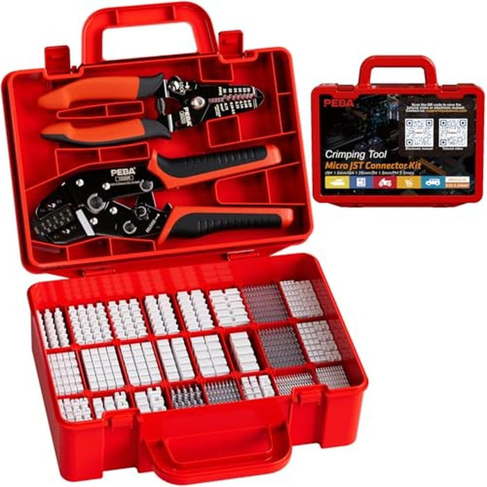 JST 0mm: Premium PEBA Crimping Tool and JST Connector Kit – Front View