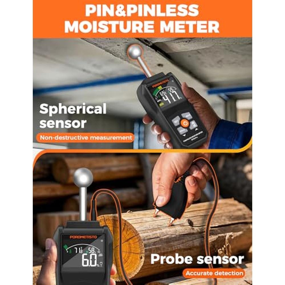 Premium Moisture Meters: POROMETISTO WTS01Pro Dual Mode – Side View