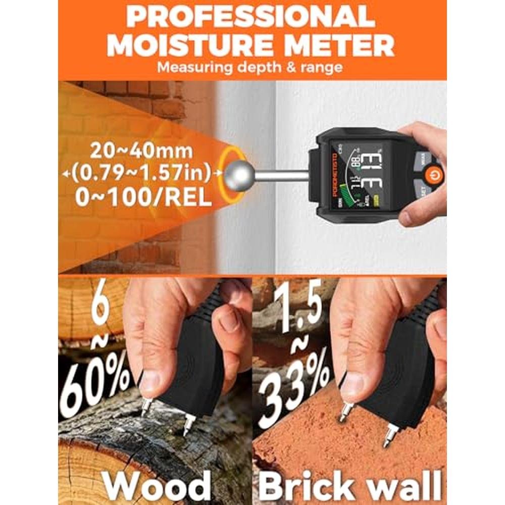 Premium Moisture Meters: POROMETISTO WTS01Pro Dual Mode – In Use