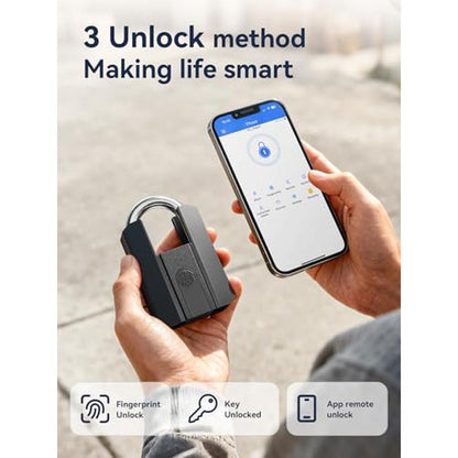 Premium Gate Locks: NexusLab Heavy Duty Fingerprint Padlock – In Use