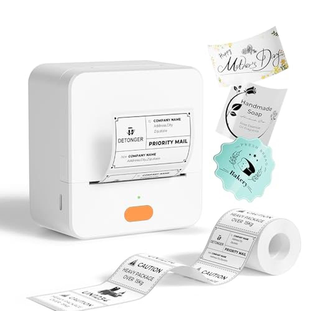 Label Maker: DETONGER P1 2-Inch Thermal Printer – Front View