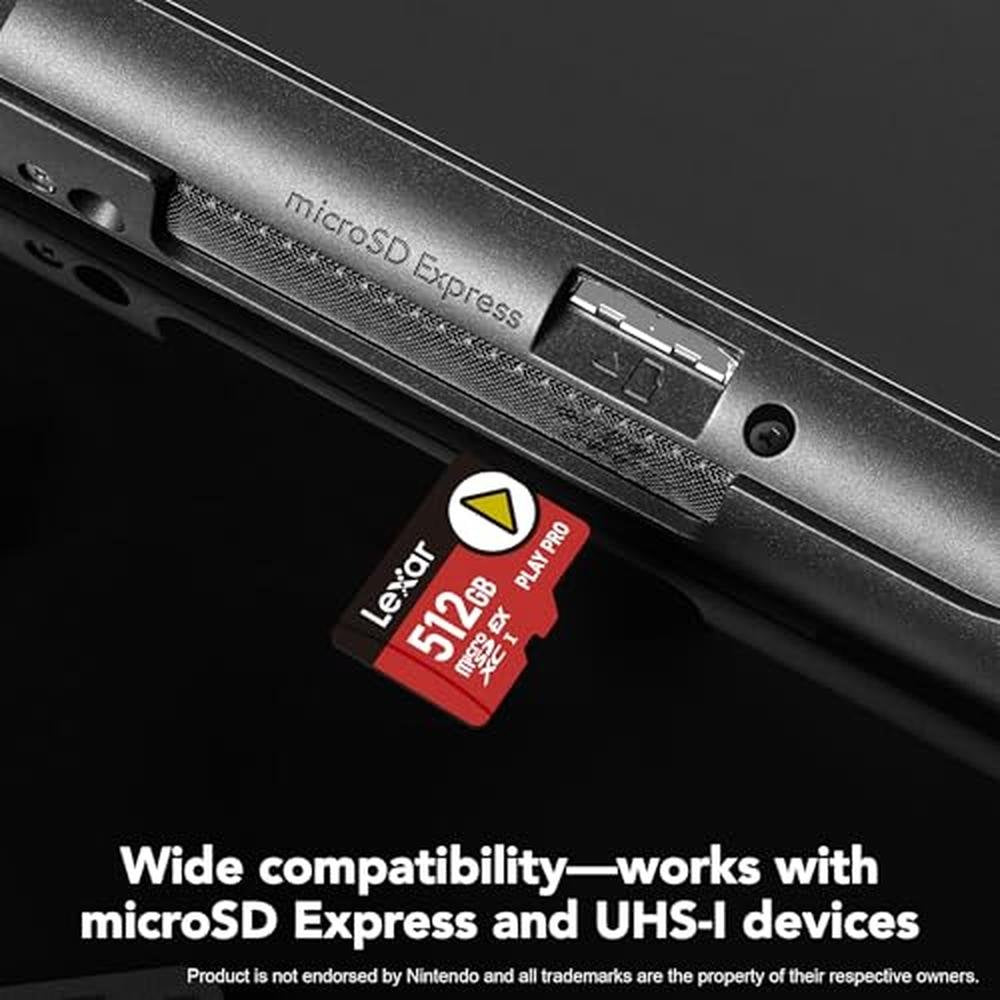 Lexar 512GB: Play PRO microSD Express Card UHS-I C10 U3 V30 – Packaging