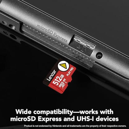 Lexar 512GB: Play PRO microSD Express Card UHS-I C10 U3 V30 – Packaging
