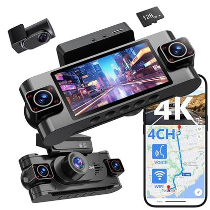 Dash Channel: 4 Channel Dash Cam 360 View 4K – Front View