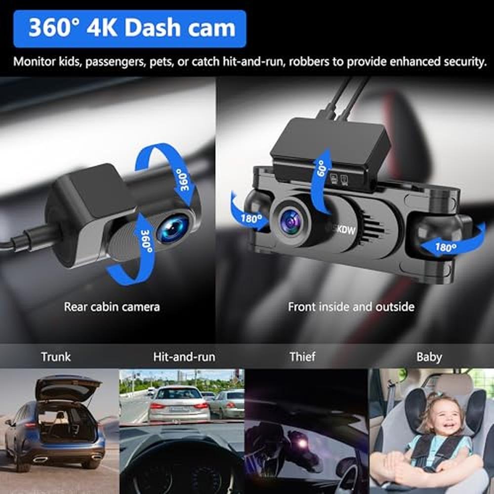Dash Channel: 4 Channel Dash Cam 360 View 4K – Side View