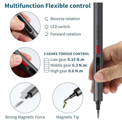 Electric Set: Wenwenry Mini Electric Screwdriver 72-in-1 – Close-up Detail