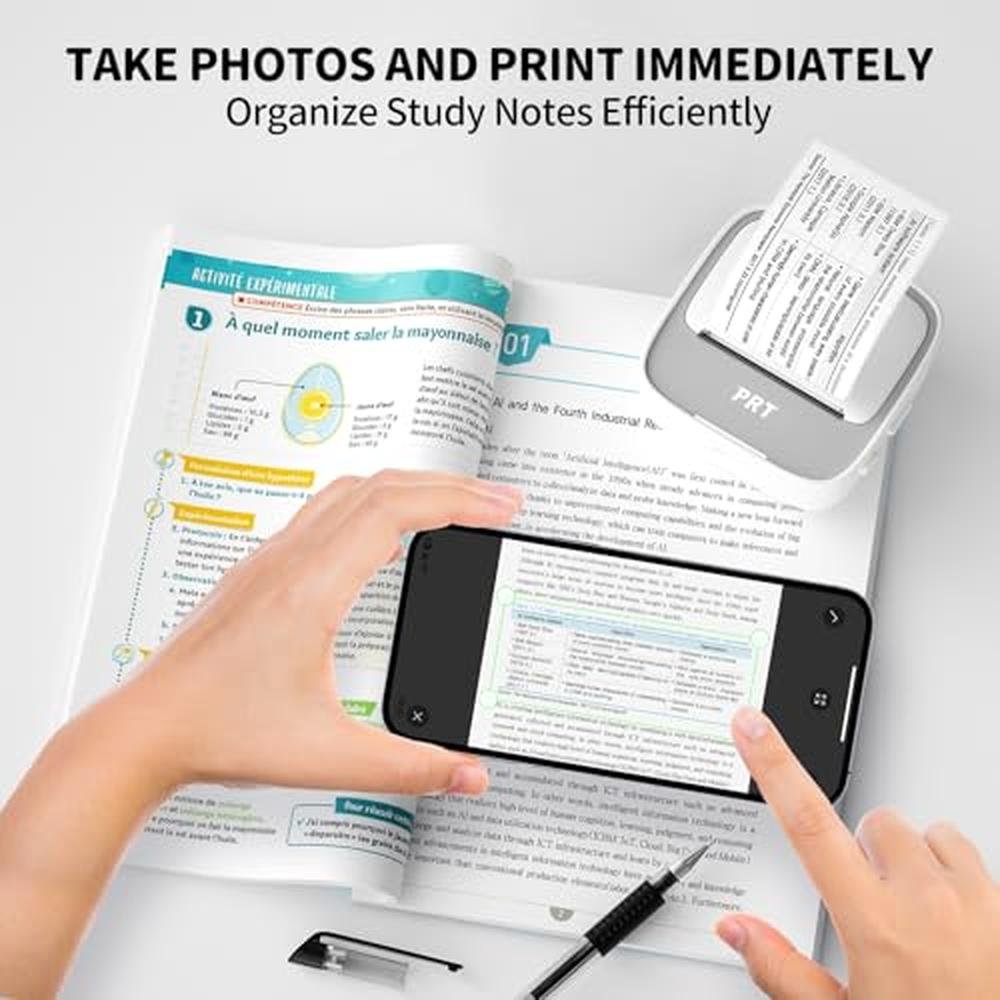 Sticker Printer: PRT Mini Portable Thermal Printer – Side View