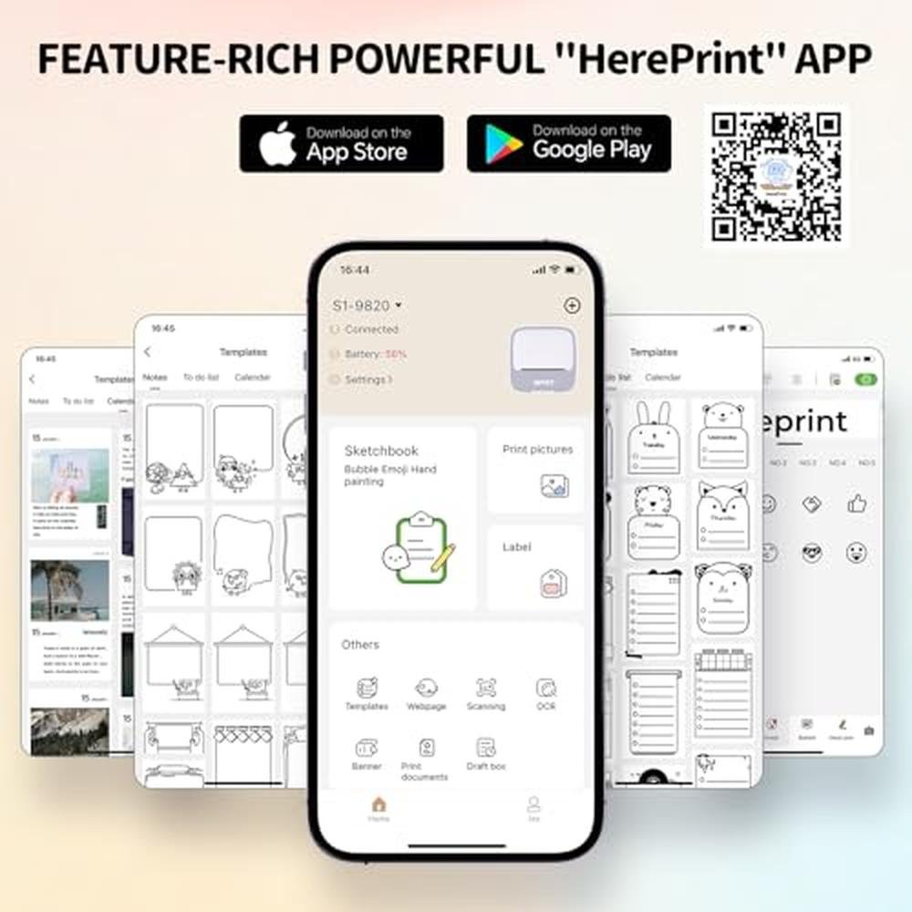 Sticker Printer: PRT Mini Portable Thermal Printer – Close-up Detail