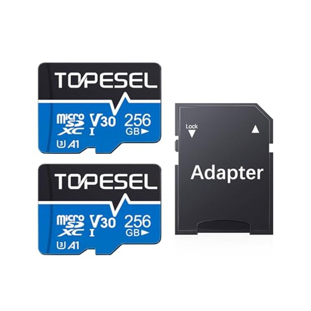 TOPESEL 256GB Micro SD Card 2 Pack – Front View