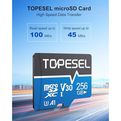TOPESEL 256GB Micro SD Card 2 Pack – Side View