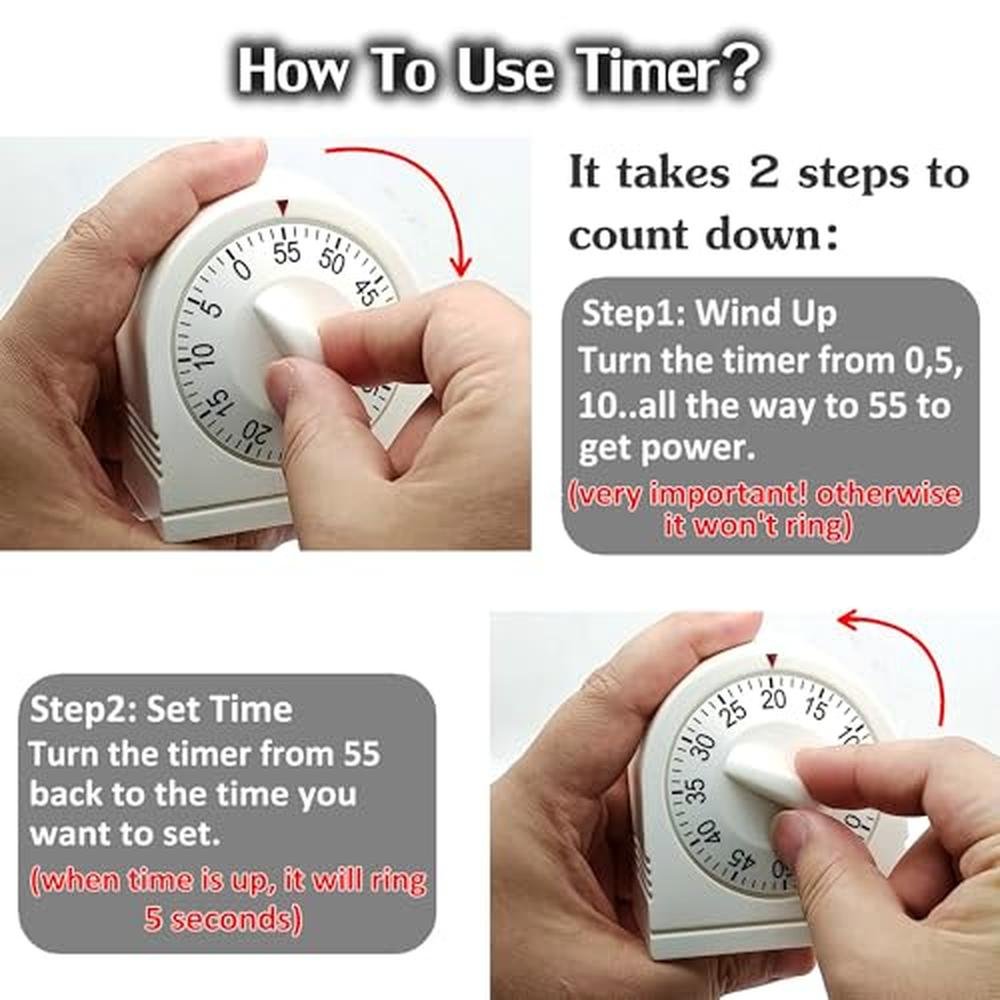 Timer Minute: Premium Mechanical Timers – Close-up Detail