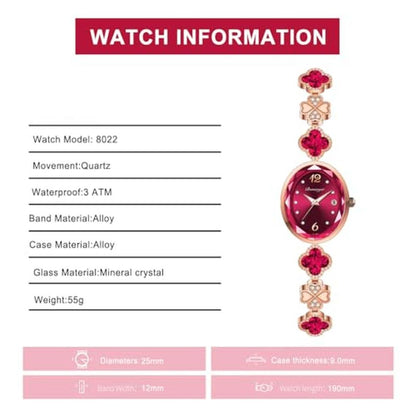 Gosasa Stylish Women's Bracelet Petal Oval Quartz Watch – In Use