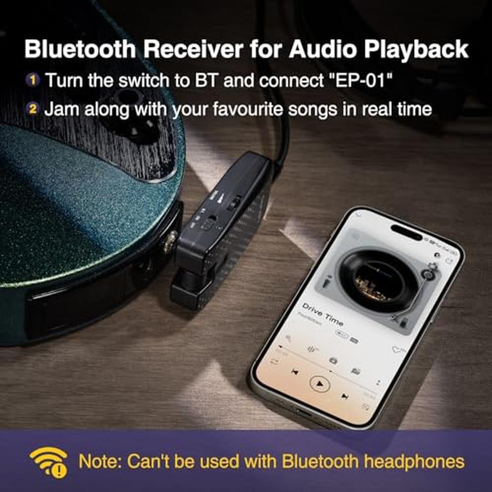 Guitar Amp: LEKATO Headphone Amplifier for Electric Guitar – In Use