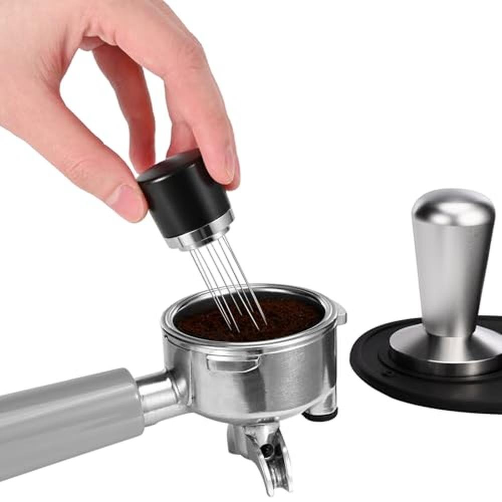 Stainless Steel Espresso Needle Distribution Tool – In Use