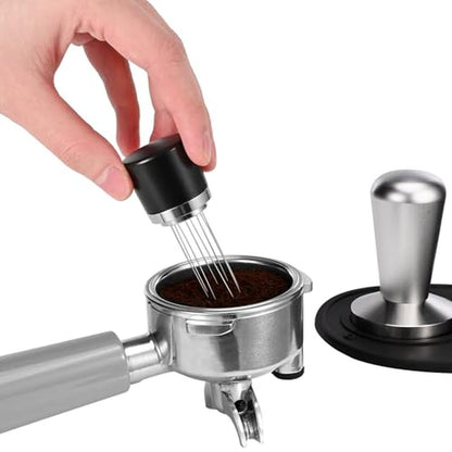 Stainless Steel Espresso Needle Distribution Tool – In Use