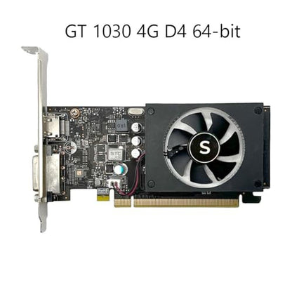 SAPLOS GT 1030 Graphics Card: 4GB GDDR4 64-bit HDMI DVI – Side View