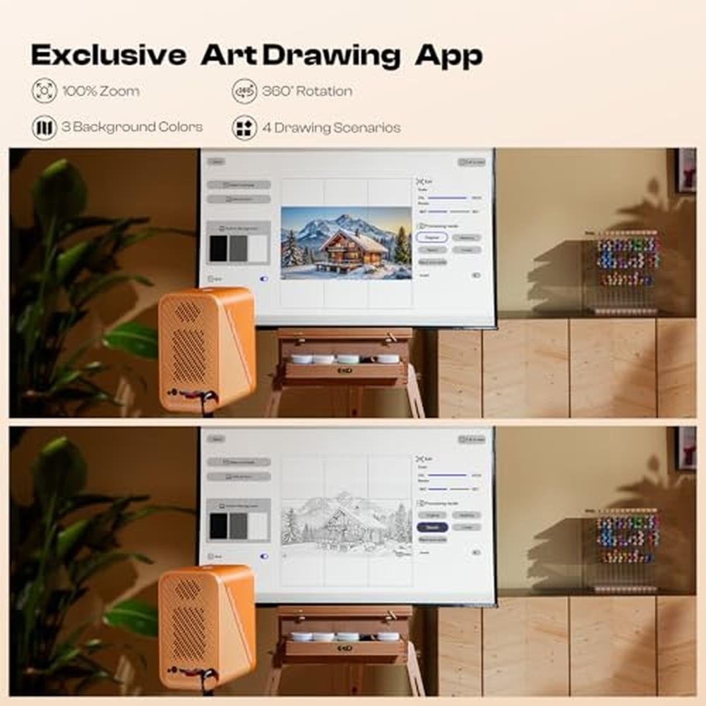Projector Drawing: Caydo P1 Art Projector with Exclusive – Close-up Detail