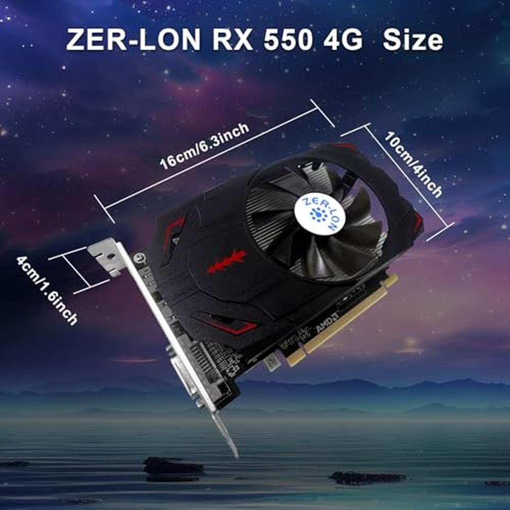 Zer Lon: Radeon RX 550 4GB Graphics Card – Packaging