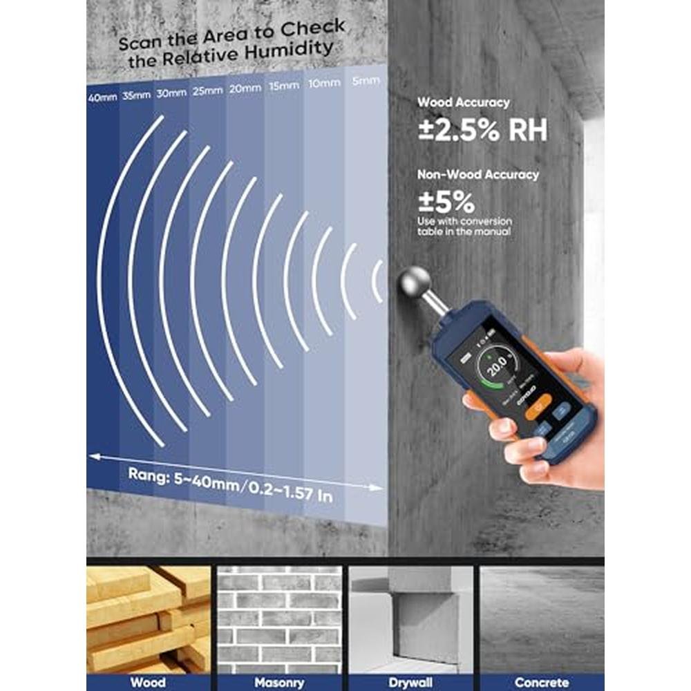 Premium Moisture Meter for Wood – Side View