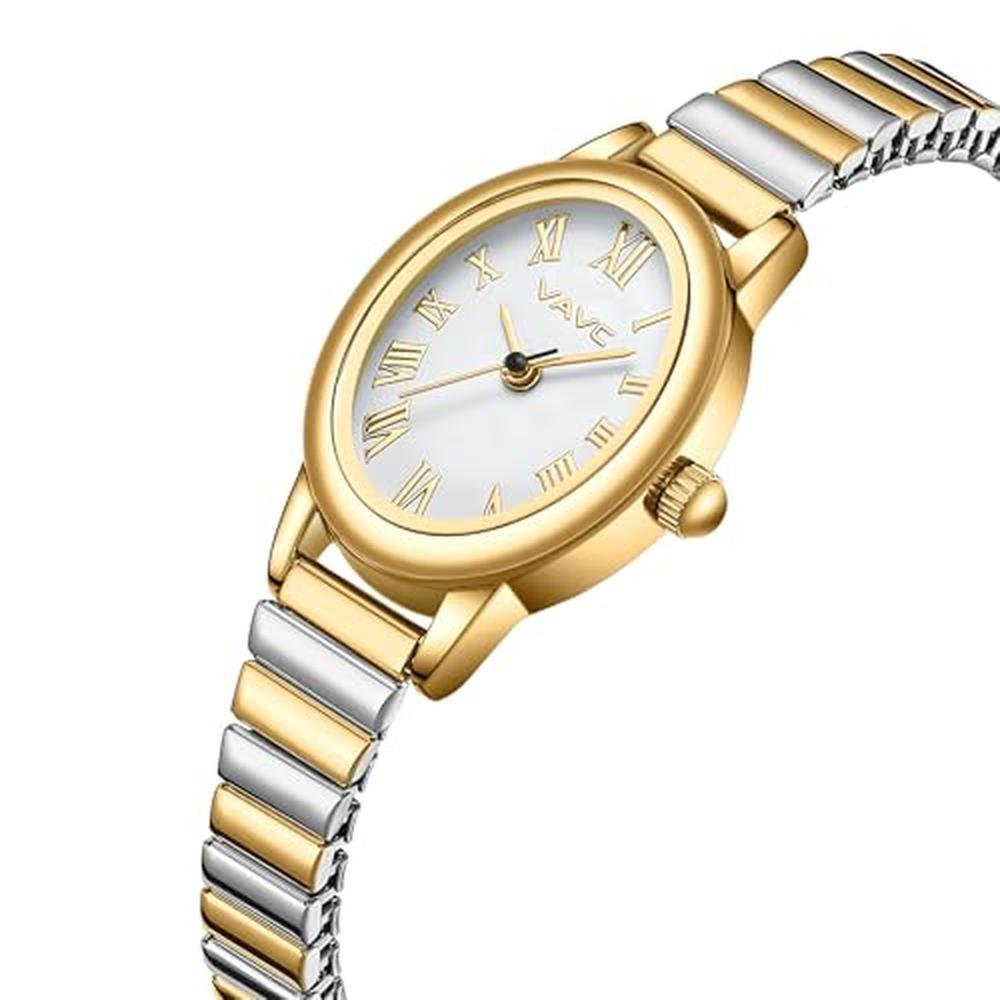VAVC Gold Watches for Women: Analog Womens Watch with – Side View